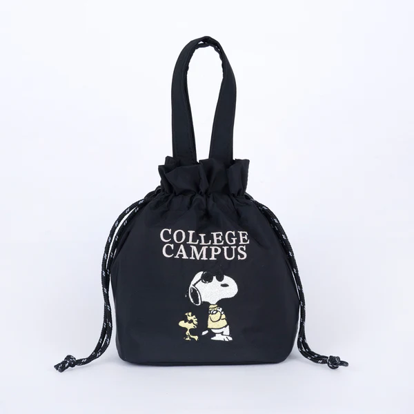 PEANUTS  PN/保冷巾着トートS BK